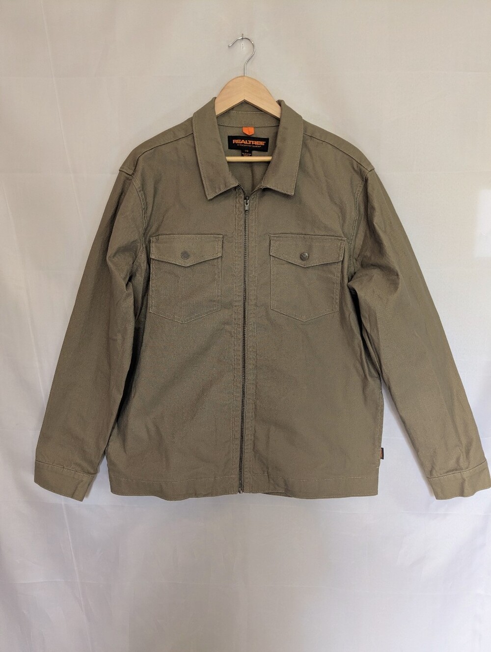 Realtree Canvas Full Zip Utility Work Jacket Dark Tan L